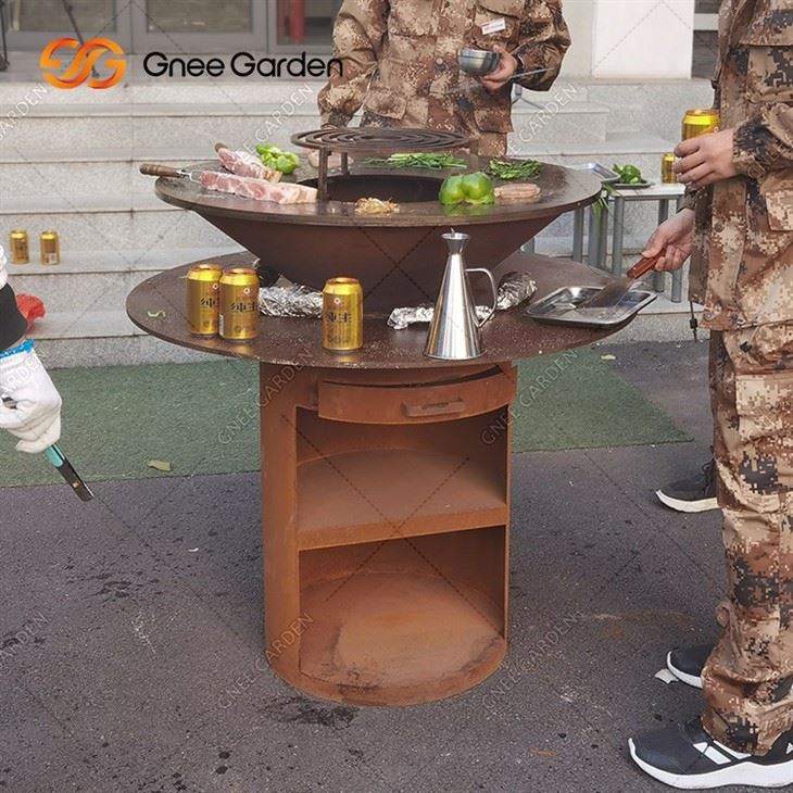 Corten Steel Barbecue High Quantity BBQ Grill
