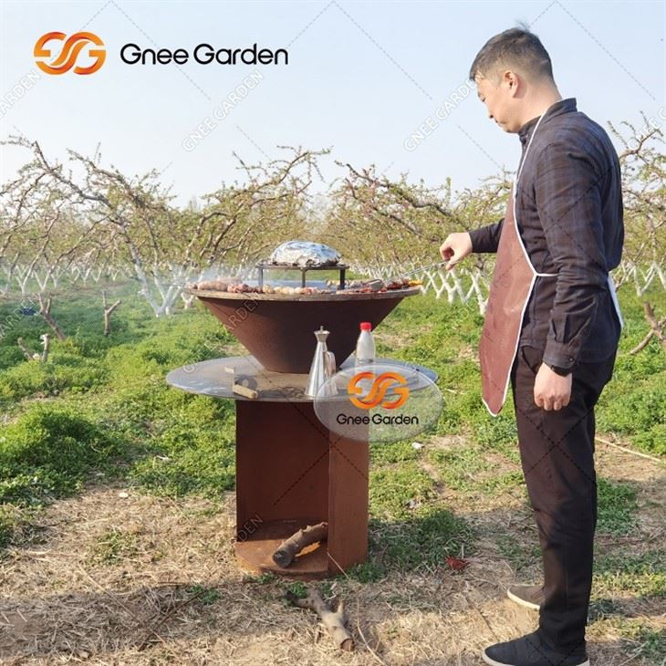 Corten Steel Barbecue Metal BBQ Grill