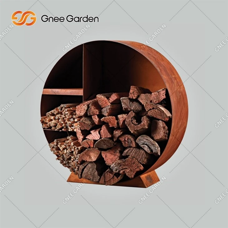 Corten Steel Garden Outdoor Wood Storage