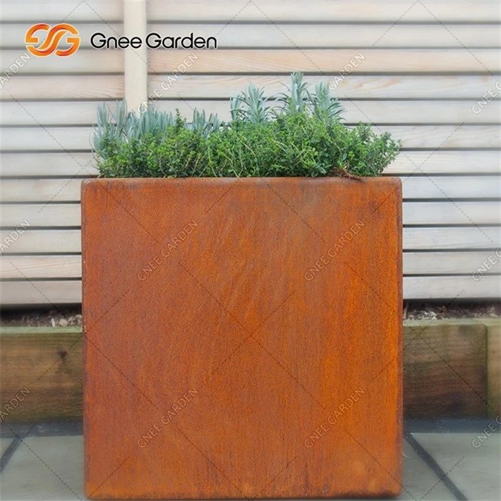 Corten Steel Outdoor Flower Pots Planter