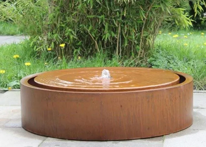 Corten Steel Rain Curtain Water Features Garden Waterfall Fountain