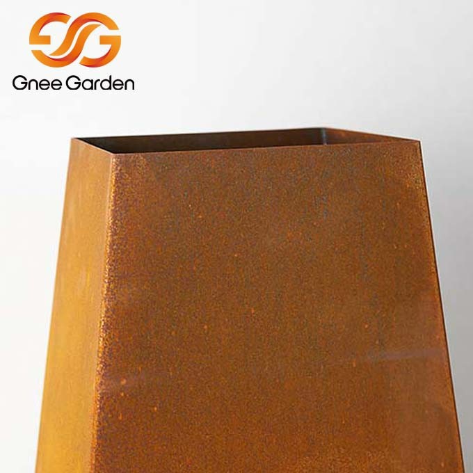 Corten Steel wood burning fireplace outdoor（2）