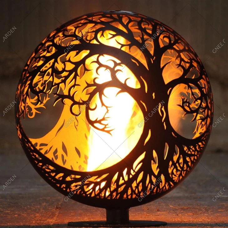 Custom Metal Globe Firepit Fire Ball