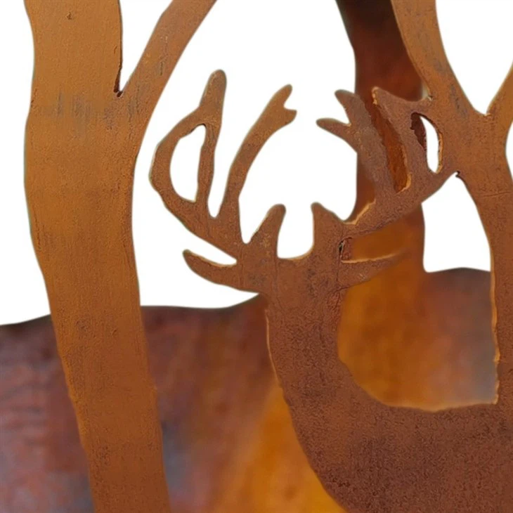 Deep Ball Round Fire Pit Outdoor Wood Globe Fire Pits Corten Steel Fire Bowl