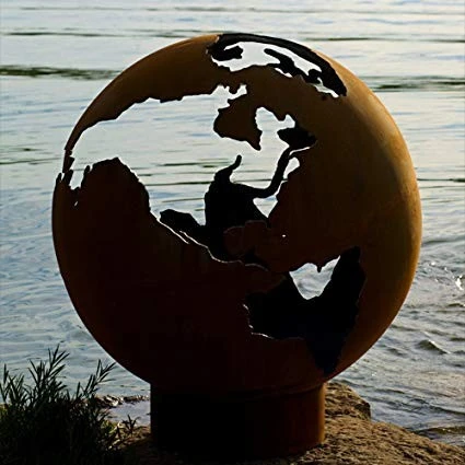 Factory Can Customize Laser Cutting Corten Steel Fire Ball Pit Outdoor Garden