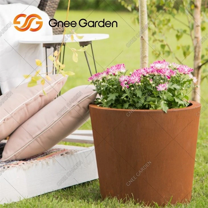 Flower Pot Outside Garden Metal Planters