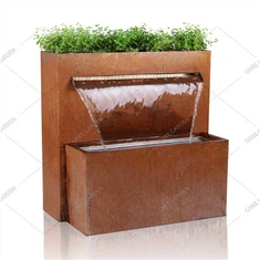 Πισίνα Corten Steel Waterfall Water Bowl Backyard