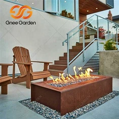 Τραπέζι πυρκαγιάς Corten Steel Gas