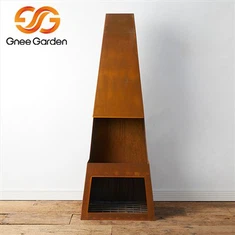 Corten Steel Ξύλο Τζάκι Εξωτερικό