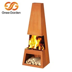 Ξύλινο Τζάκι Corten