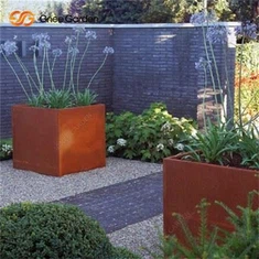 Μεταλλικές γλάστρες κήπου Corten Steel Ζαρντινιέρες