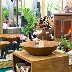 Μοντέρνο σχέδιο πυροσβεστικού μπολ Corten Steel