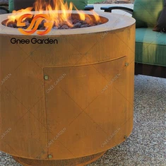 Στρογγυλό Cor-Ten Ατσάλι Κρυφό Δεξαμενή Firepit