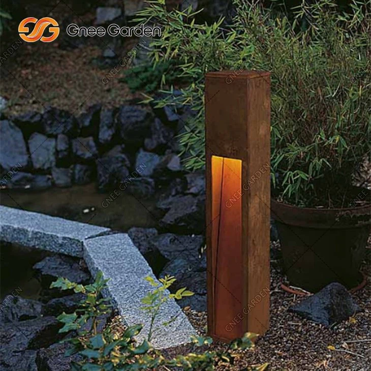 Low Maintenance Light Box Rusty Outdoor Metal Lamp