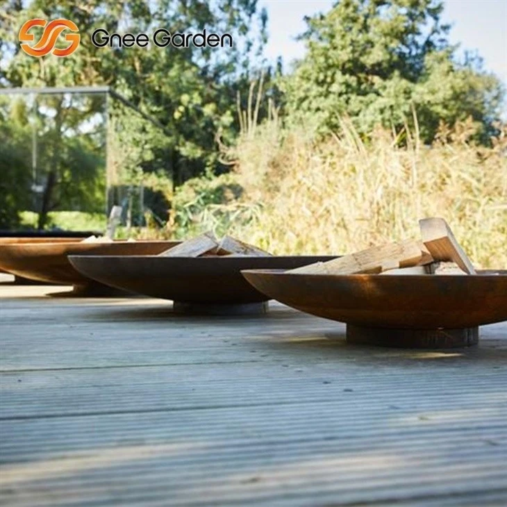 Corten Industrial Pit Grill Function Dual