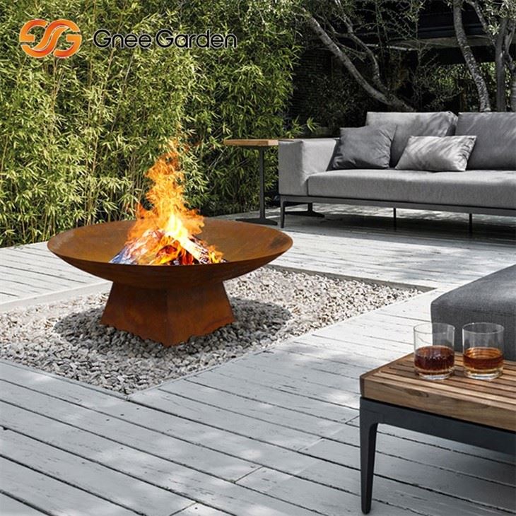 Corten Contemporary Fire Pits Rustic Look