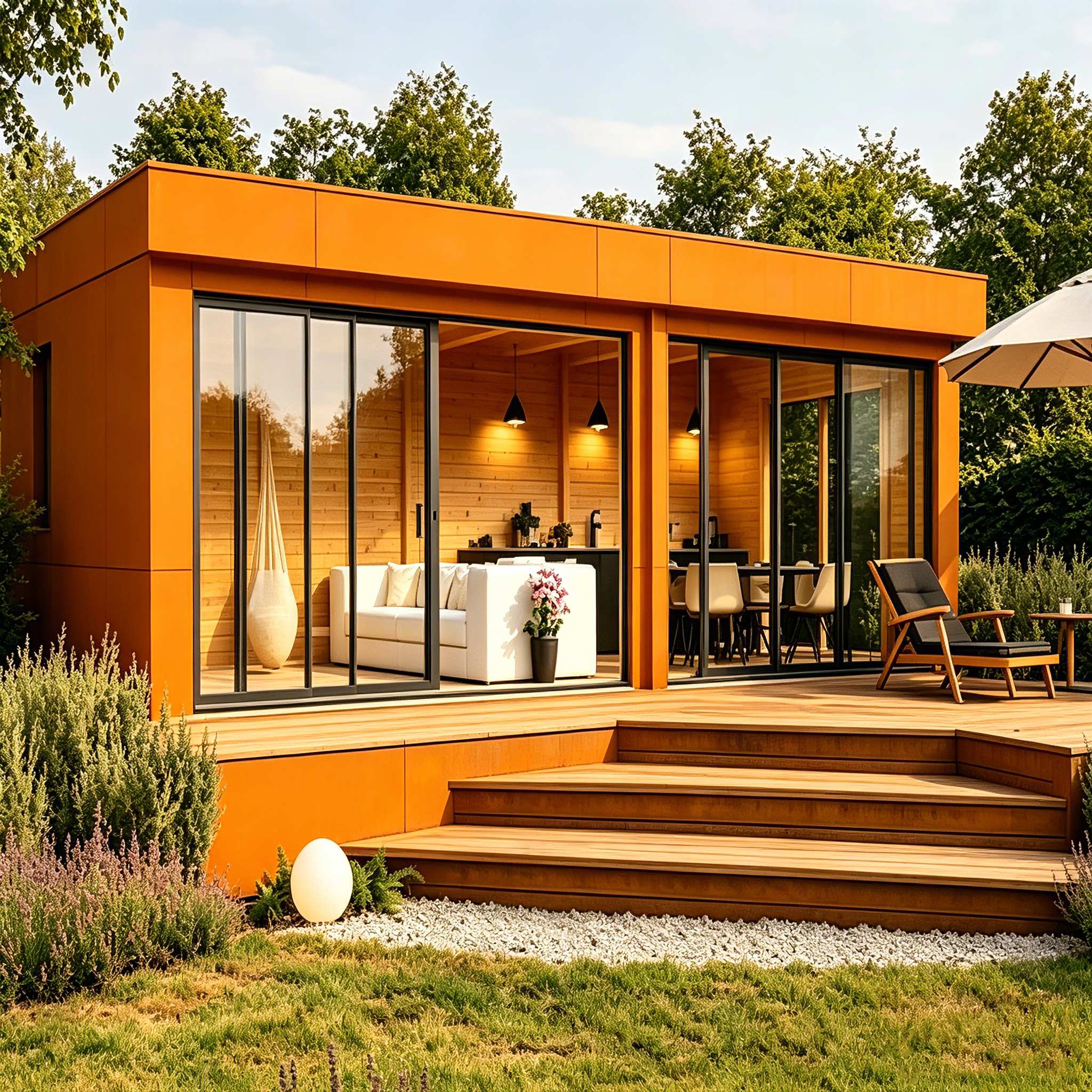 Corten Steel Garden Building