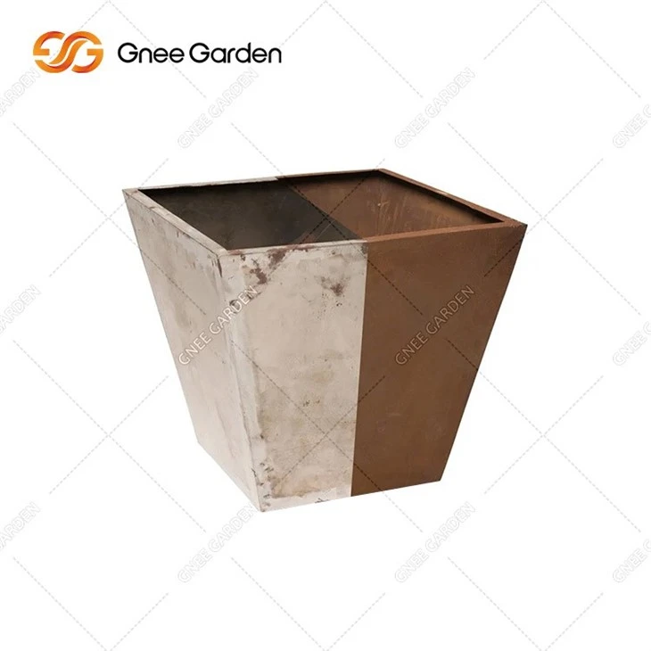 Rusty Garden Planter Corten Steel Flower Pot