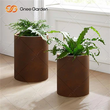 Custom Round Corten Steel Planter μικρής κλίμακας