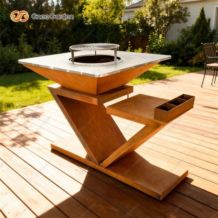 Irregular Corten Steel Party Best Charcoal Grill